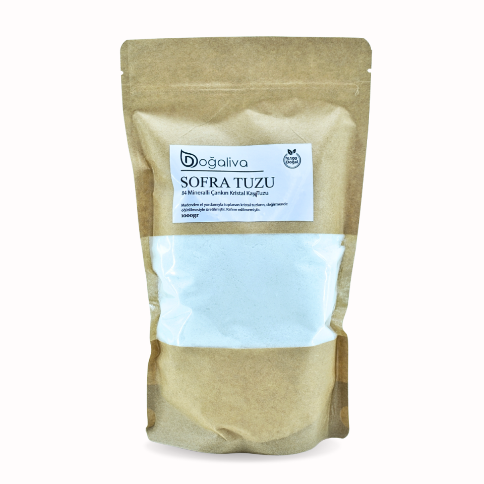 Kristal Kaya Tuzu 1KG (Sofralık İnce)